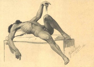 Desnudo masculino acostado de Gustav Klimt